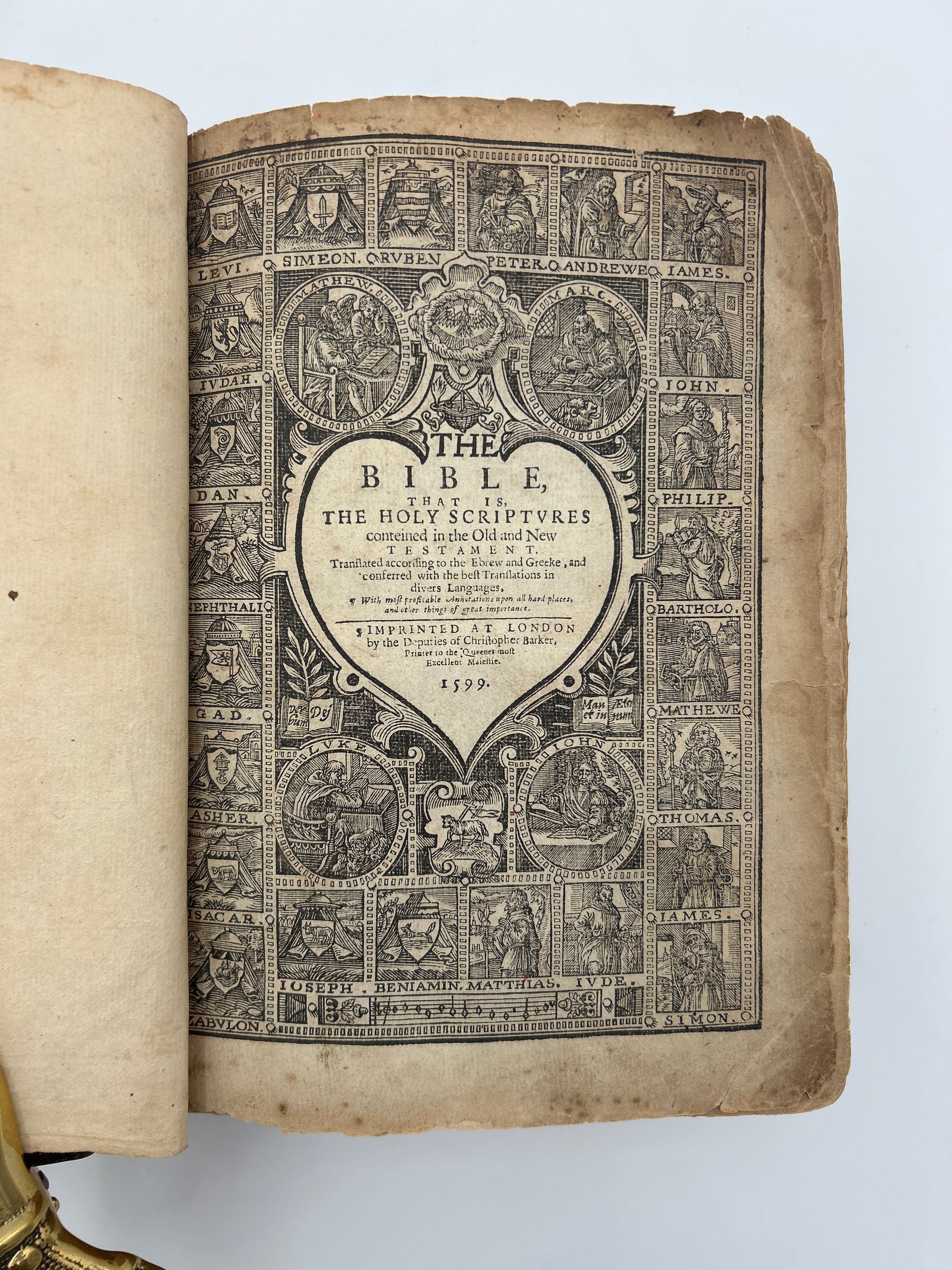 1599 Quarto Illustrated Geneva Bible - Image 4