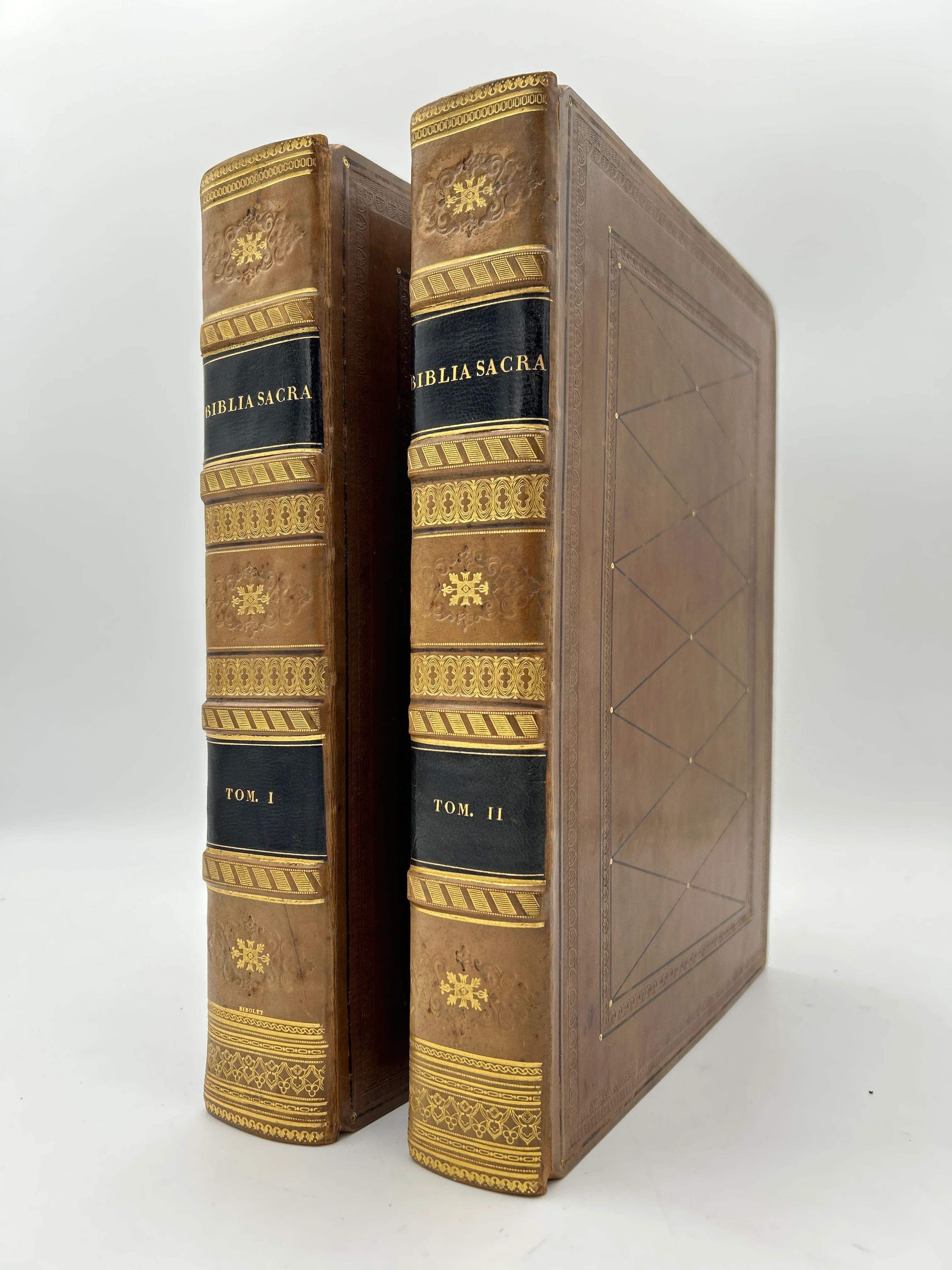 Latin Vulgate Bible 1785 in Two Volumes