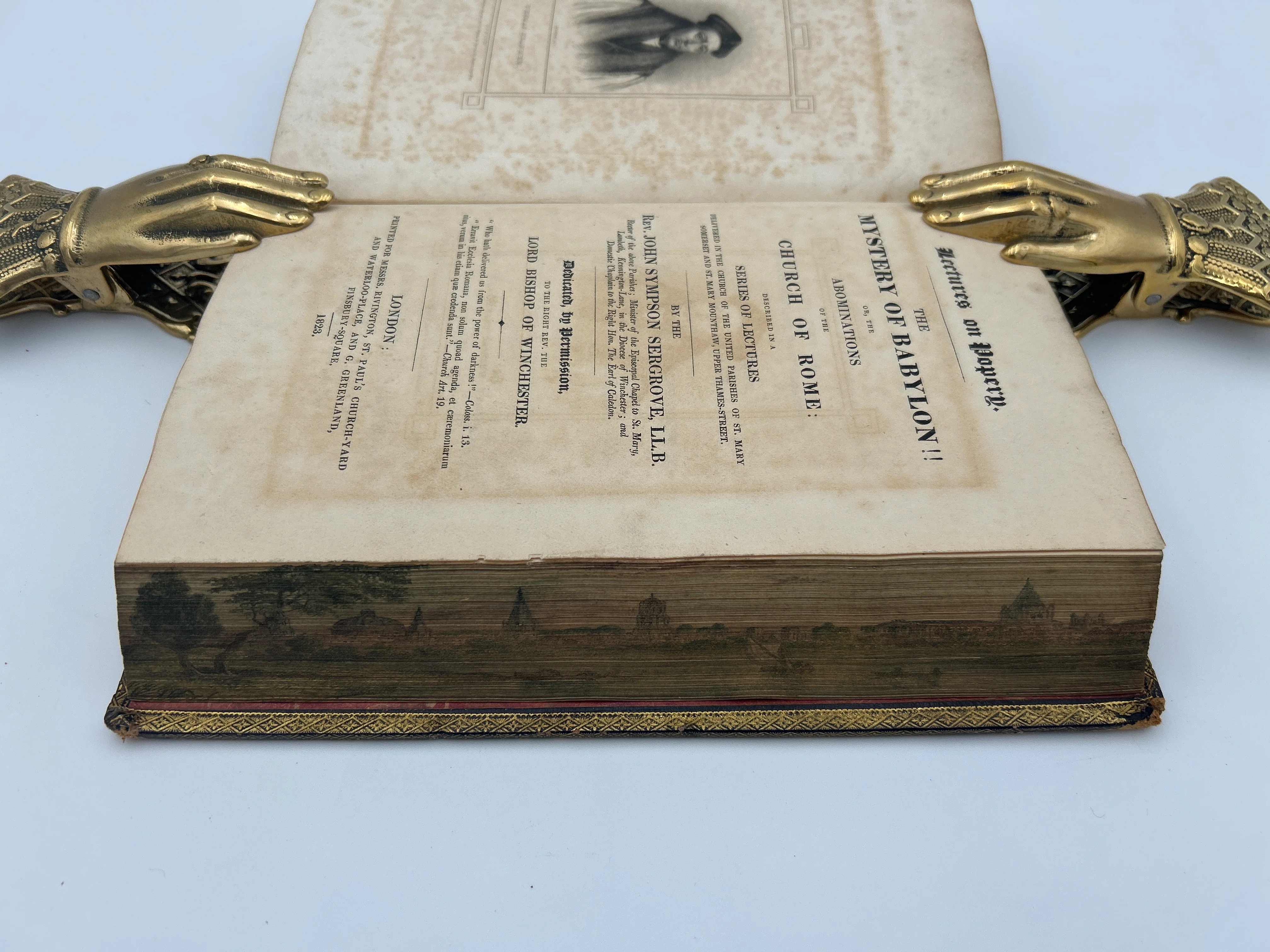 Lectures of Popery with Fore Edge painting - Image 5