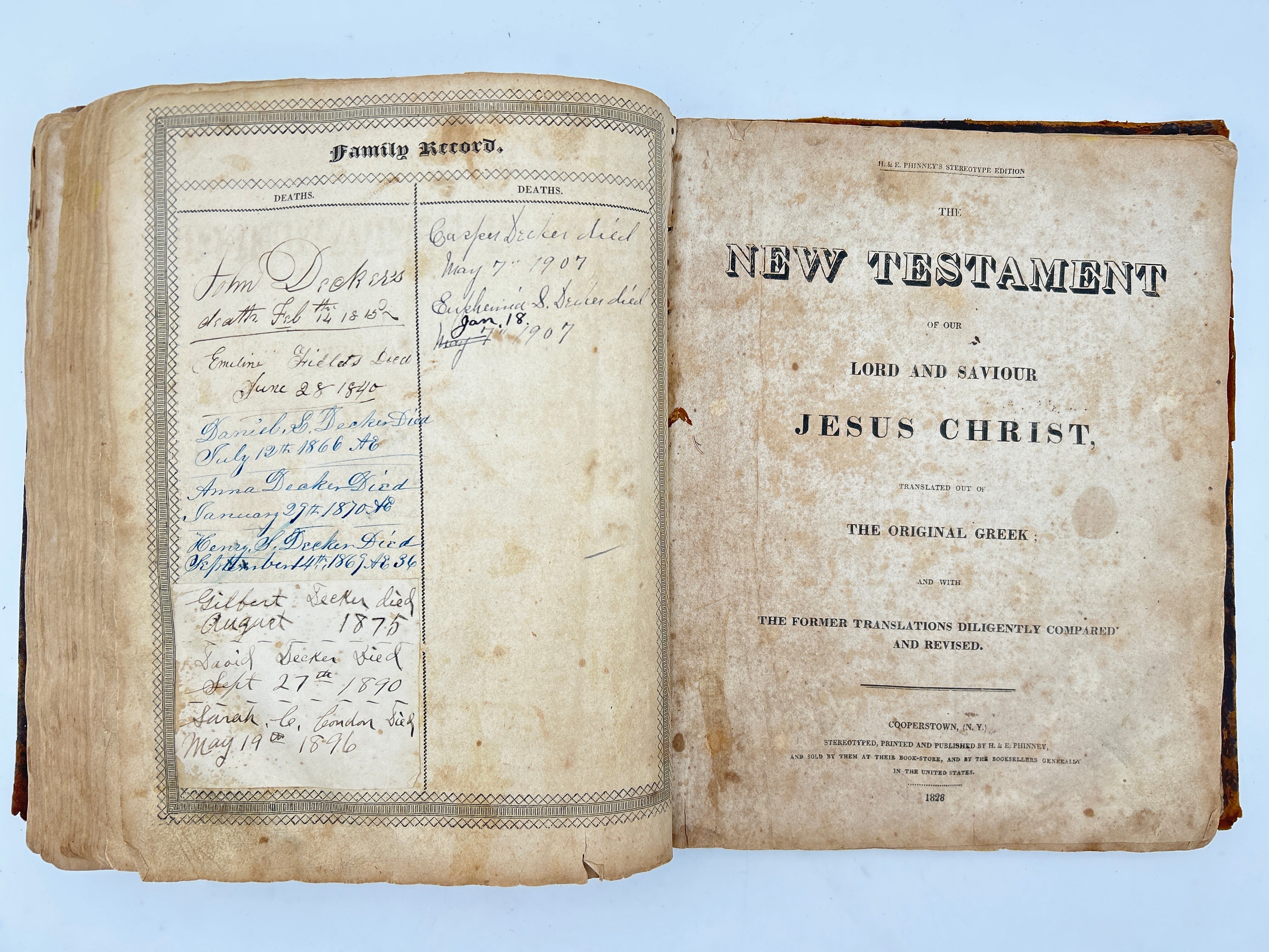 Cooperstown Bible 1828 - Image 4