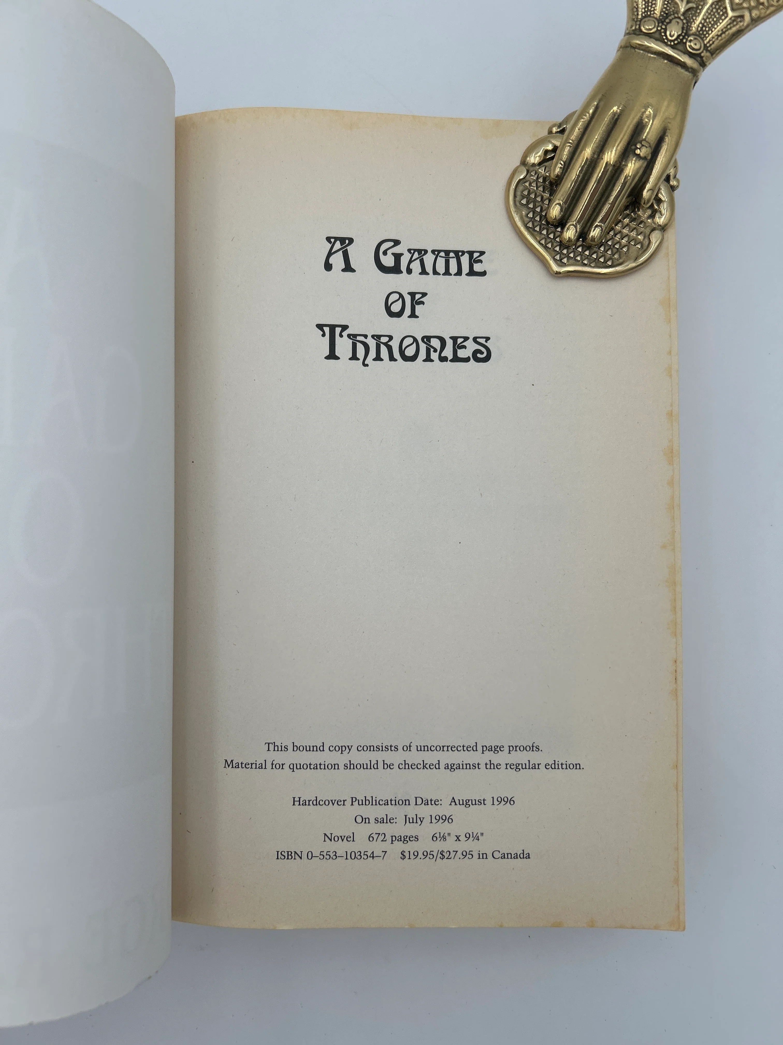 A Game of Thrones Advance Reading Copy - Image 3