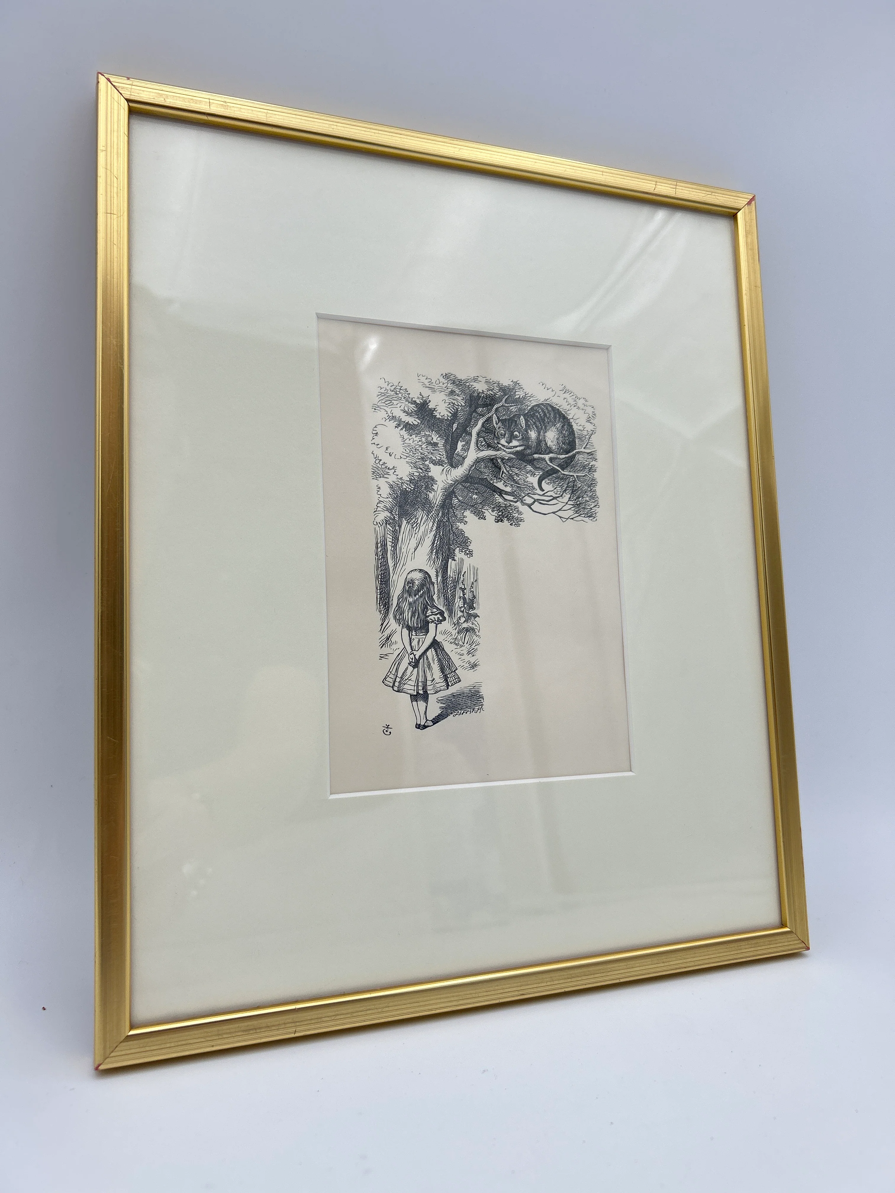 Alice In Wonderland Chapter VI Cheshire Cat Framed Illustration