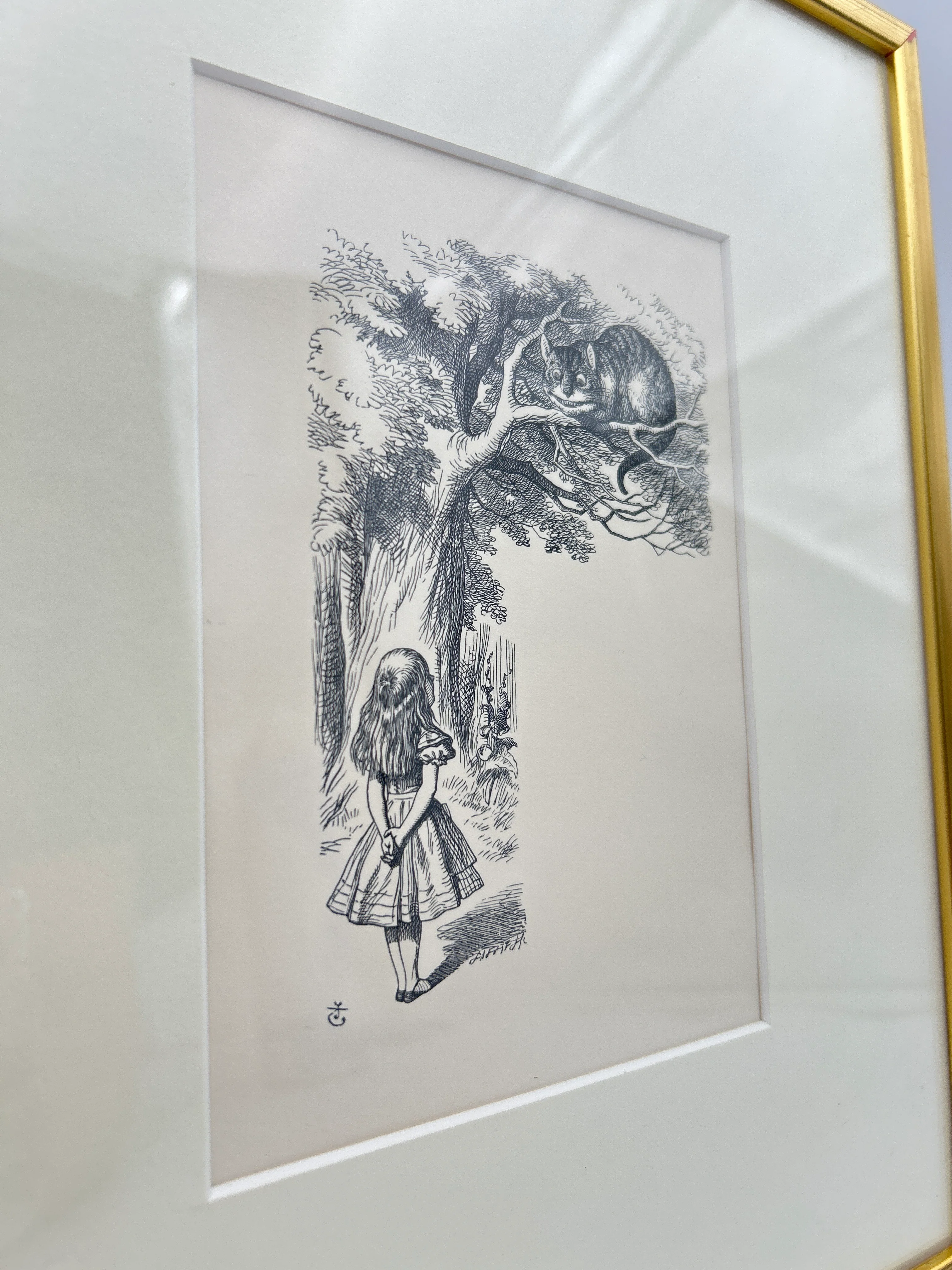 Alice In Wonderland Chapter VI Cheshire Cat Framed Illustration - Image 2