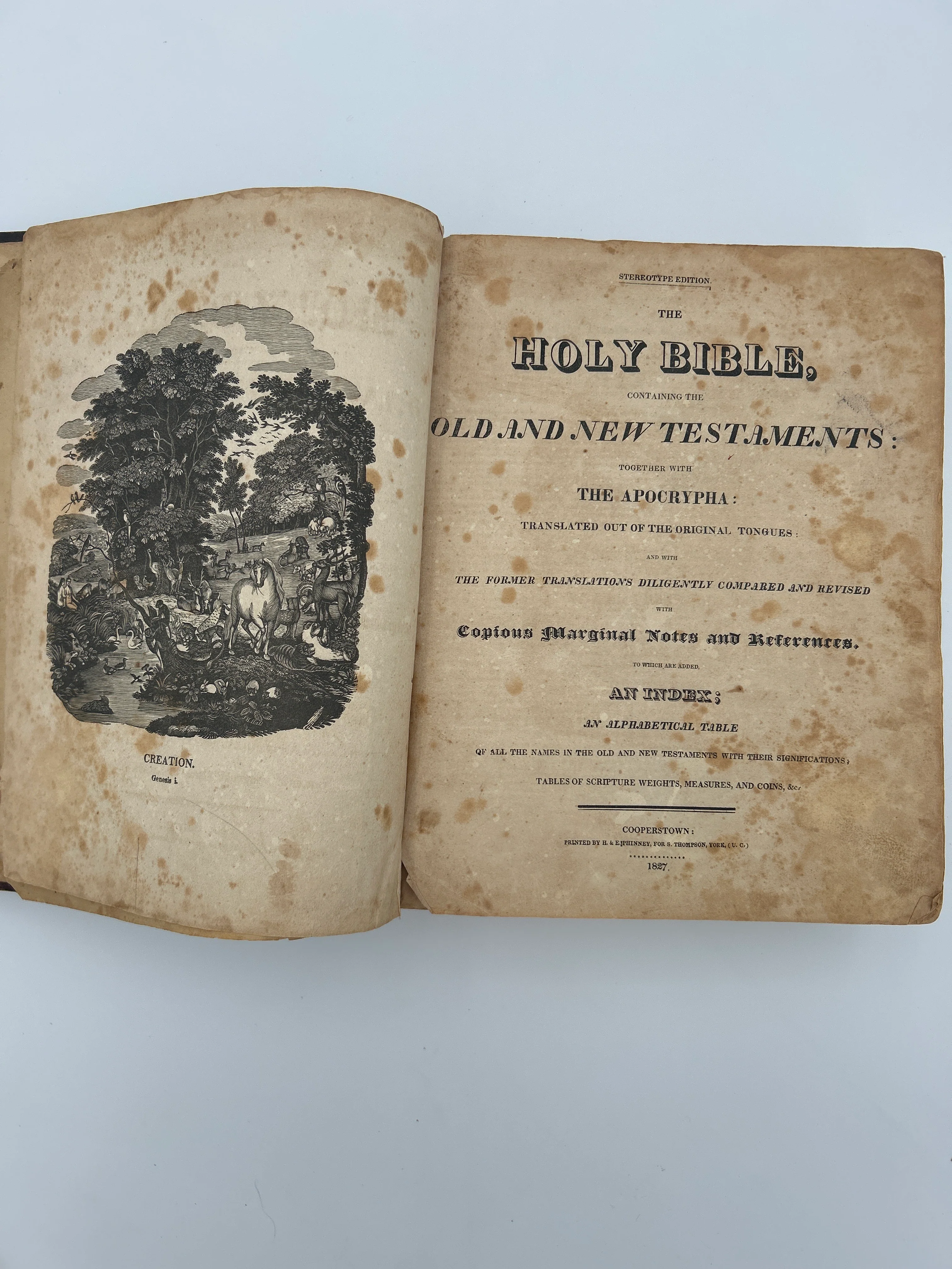 Cooperstown Bible 1827 - Image 4