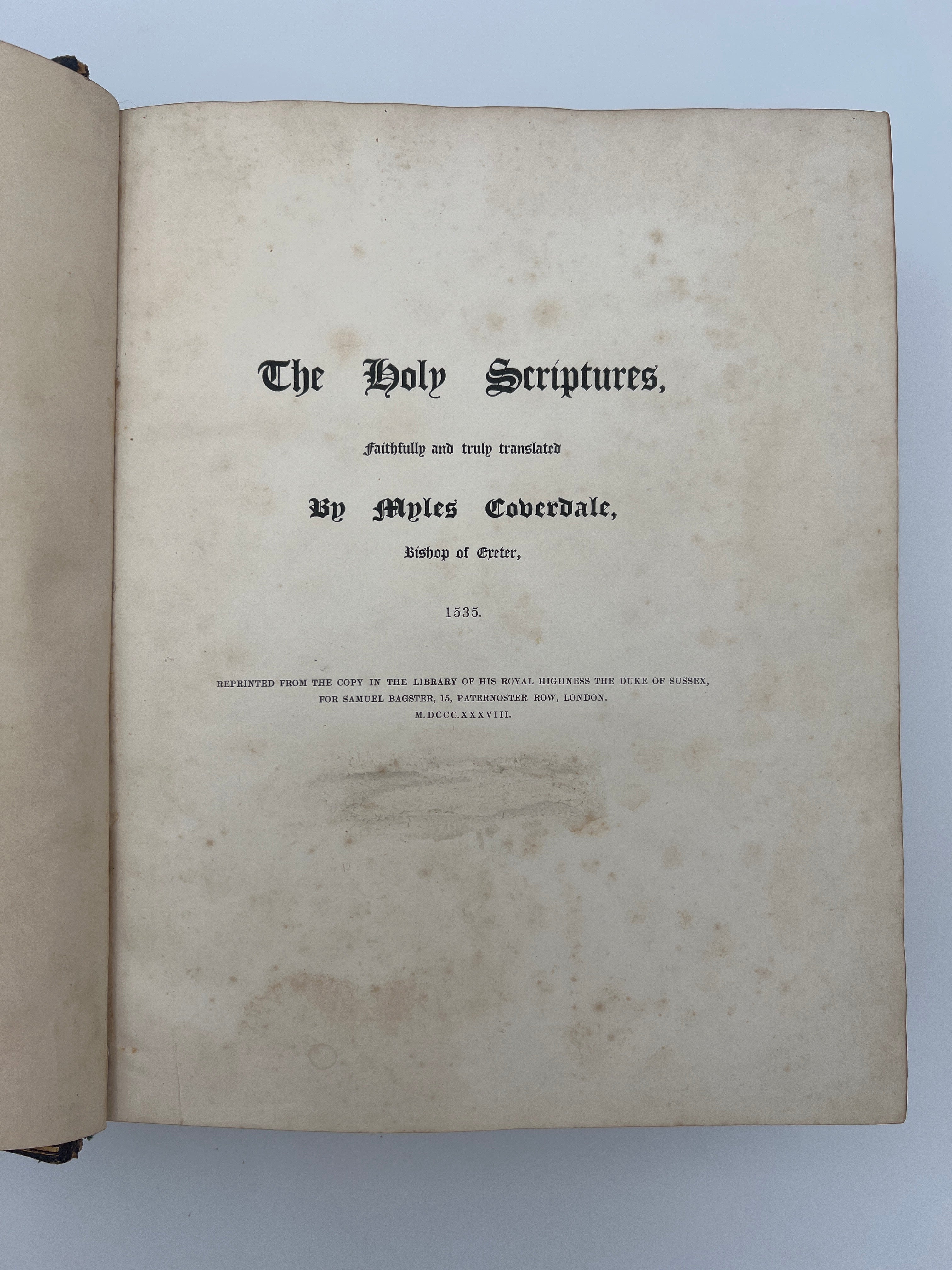 Coverdale Bible 1838 - Image 4