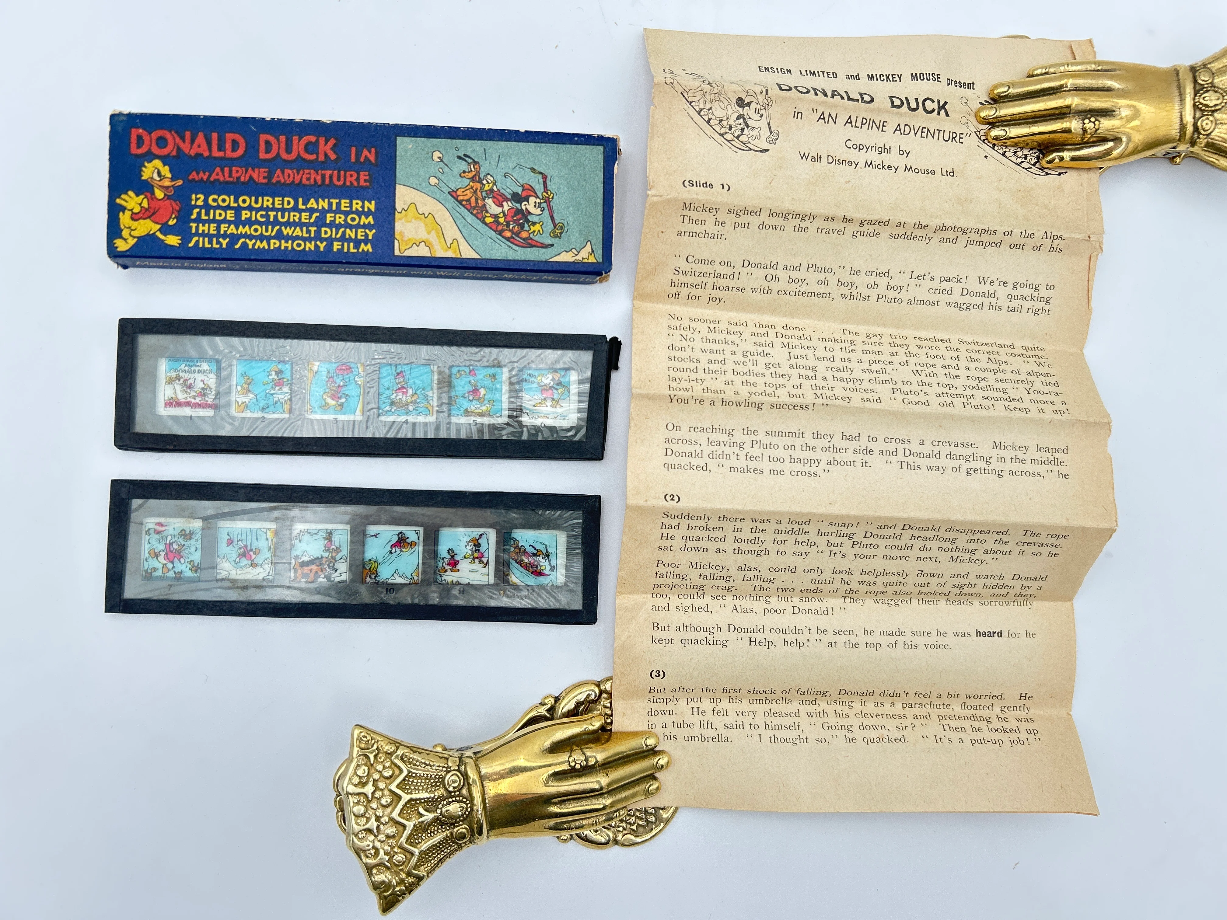 Donald Duck Colored Lantern Slides