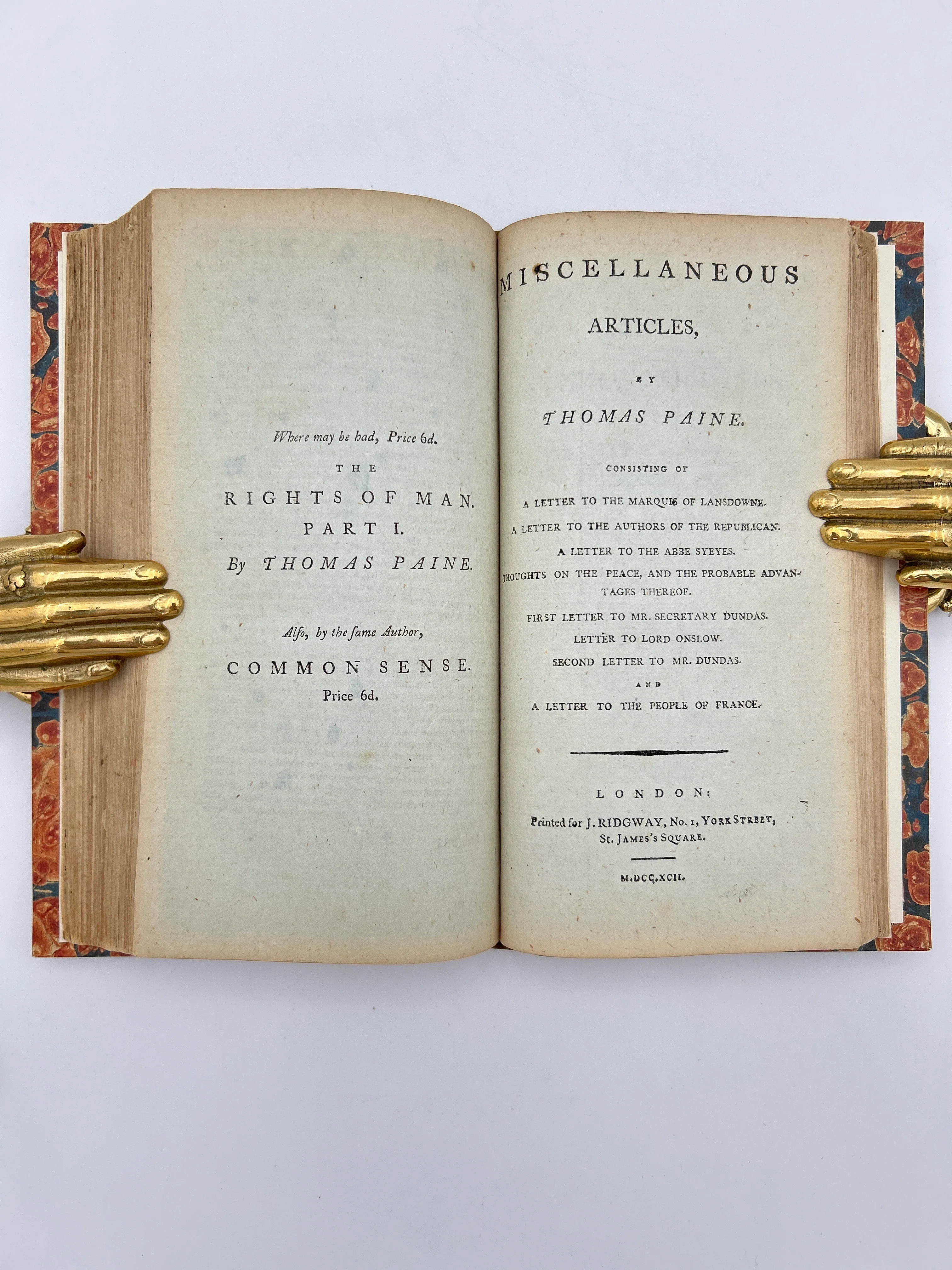 Five 1792 Selections from “Common Sense” - Image 8