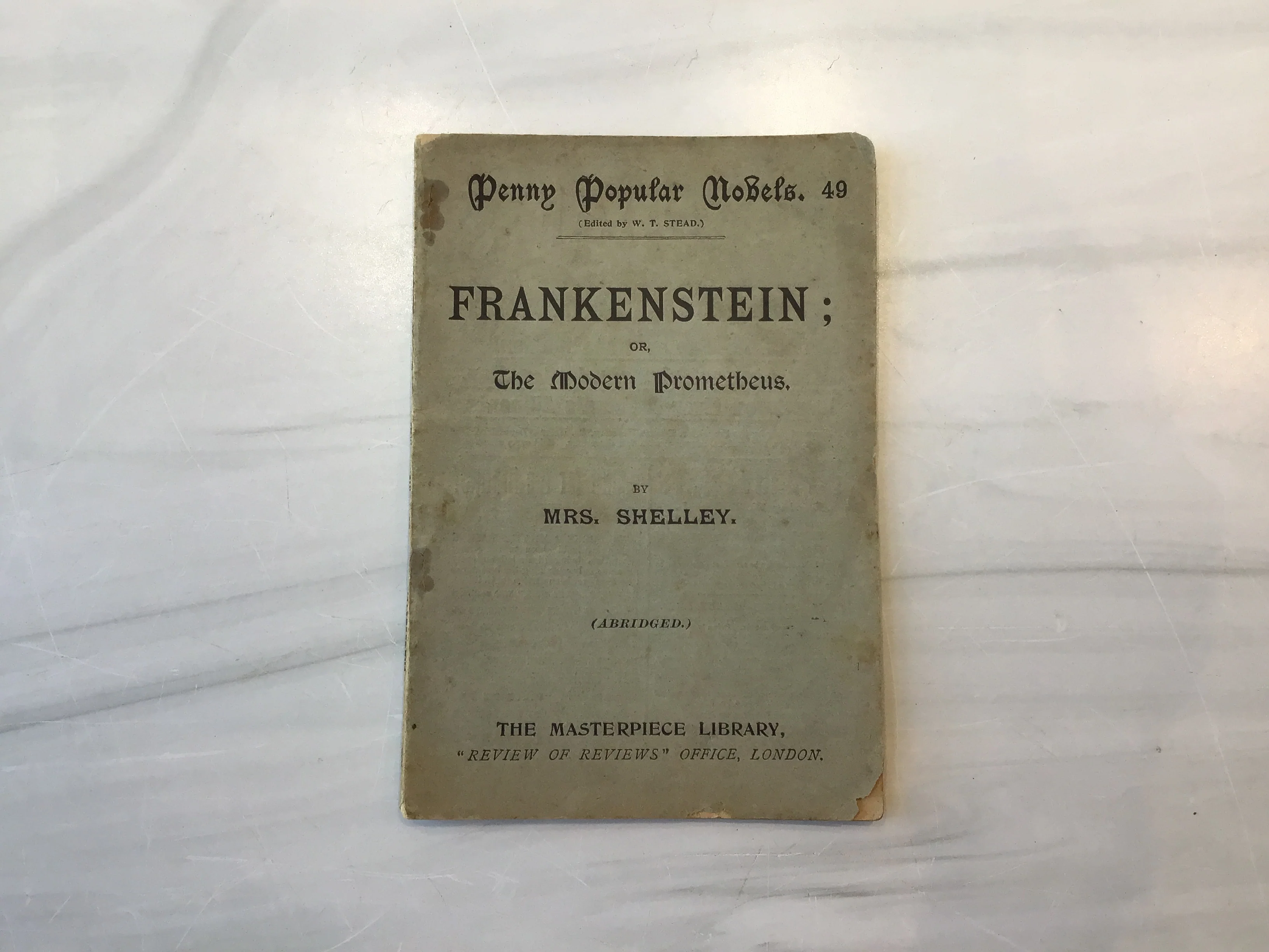 Frankenstein; or, The Modern Prometheus