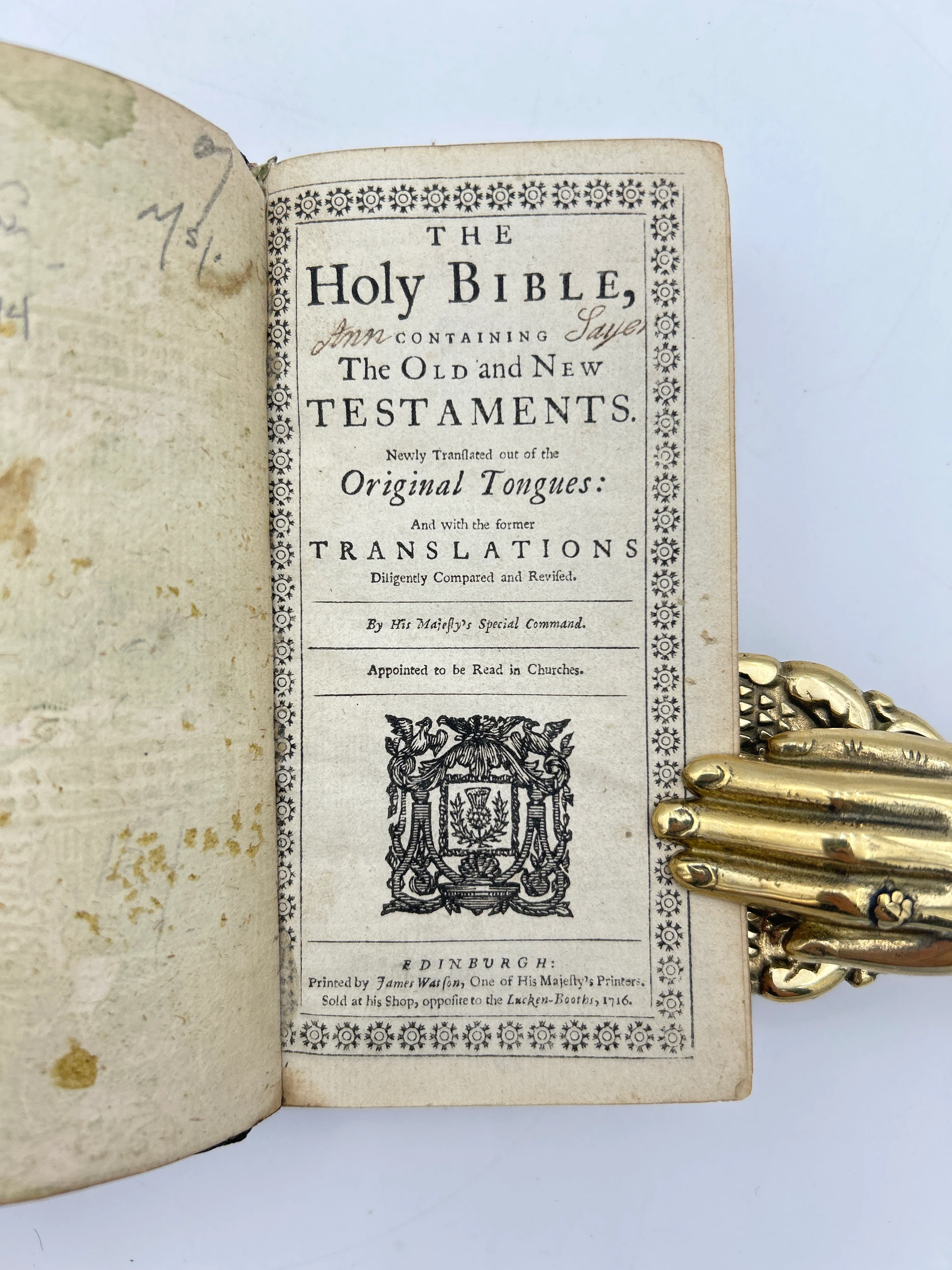 Holy Bible 1716 - Image 2
