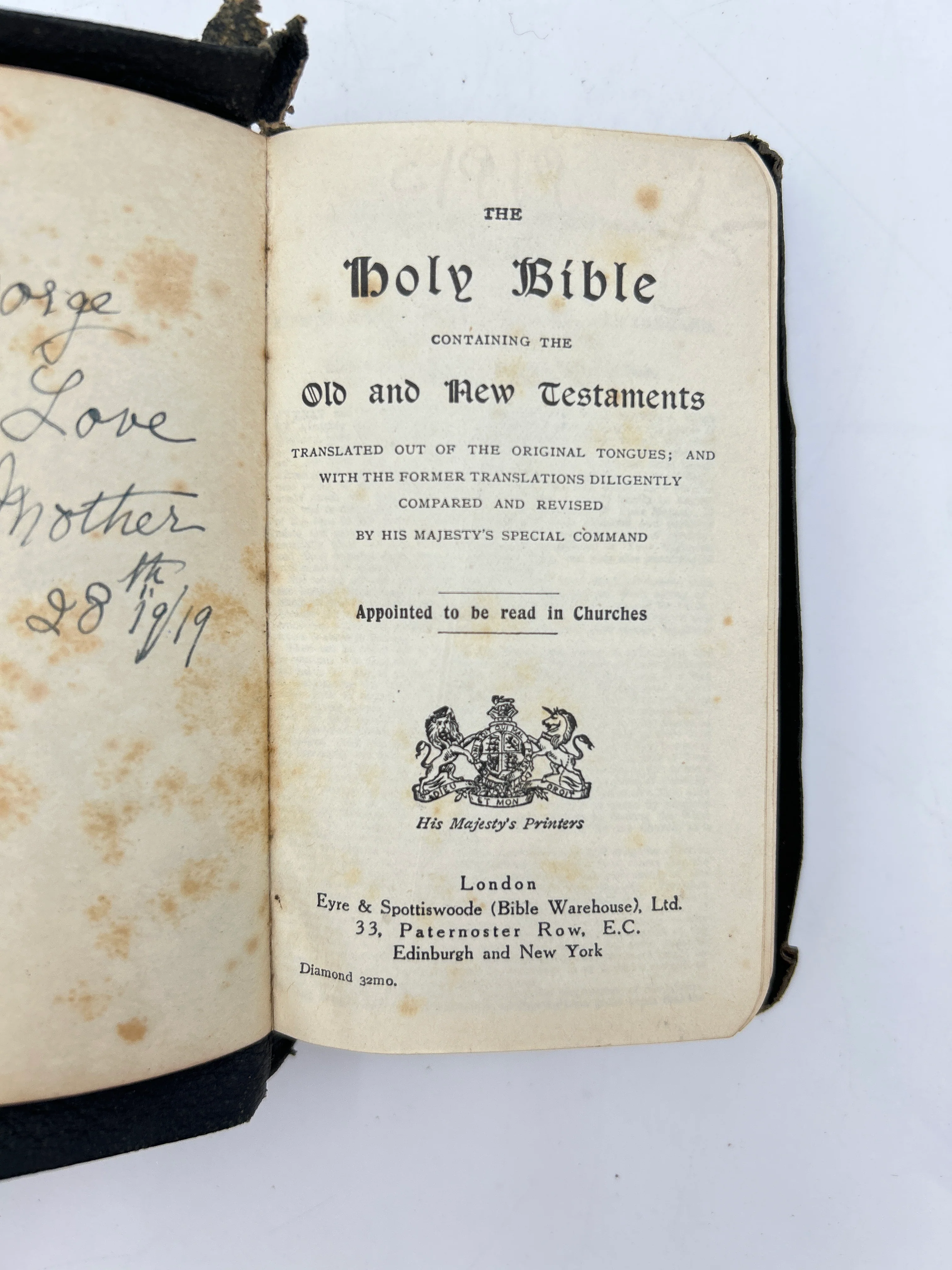 Holy Bible ca. 1919 - Image 2