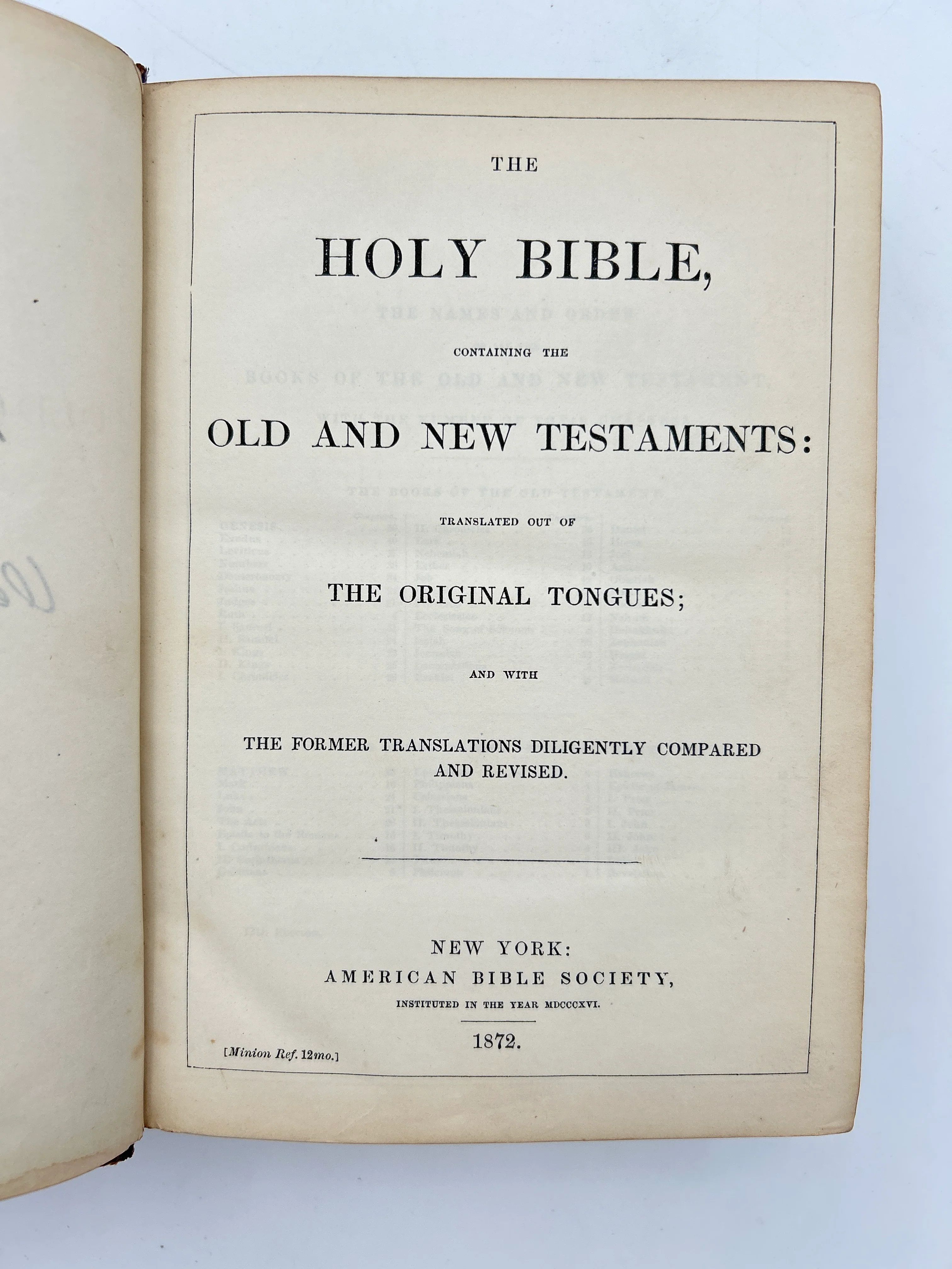 Holy Bible 1872 - Image 2