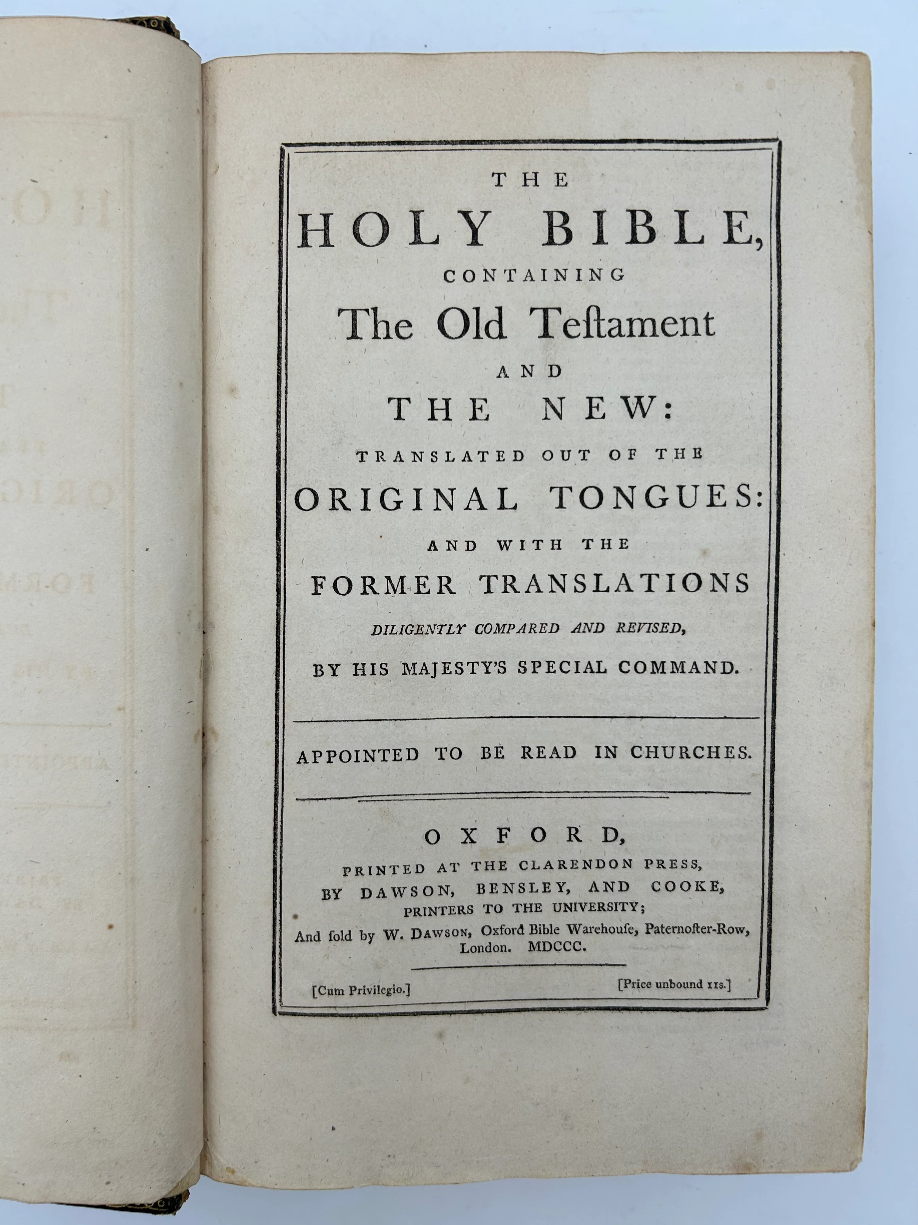Holy Bible 1800 with Fore Edge Painting - Image 6