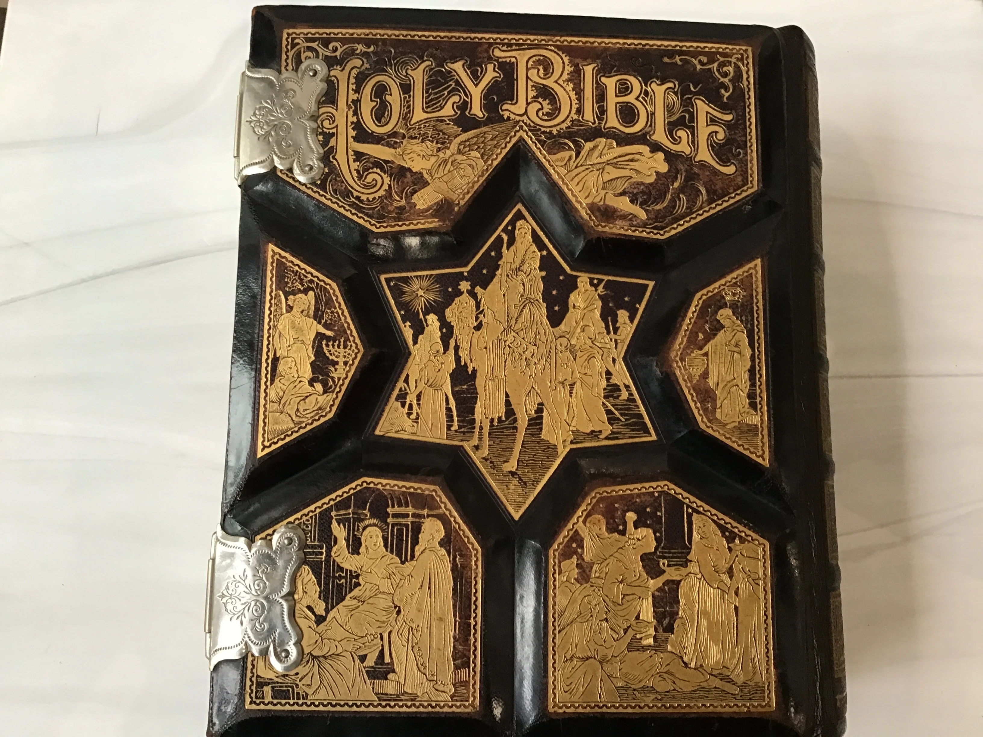 -Holy Bible - "double four" - edge 1892* - Image 3