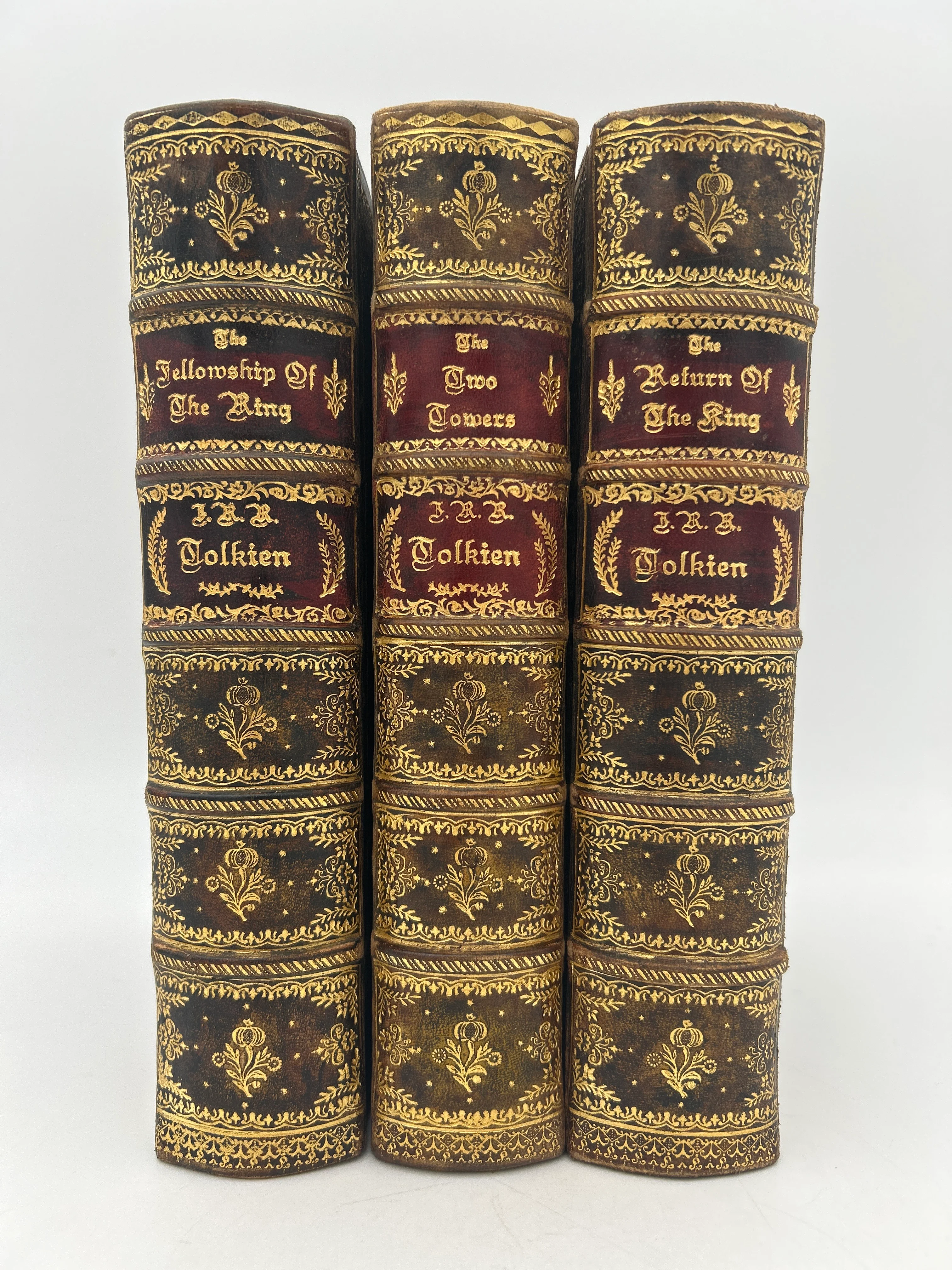 Italian Bound - Antiqued Lord of The Rings Trilogy ( Gold Set)