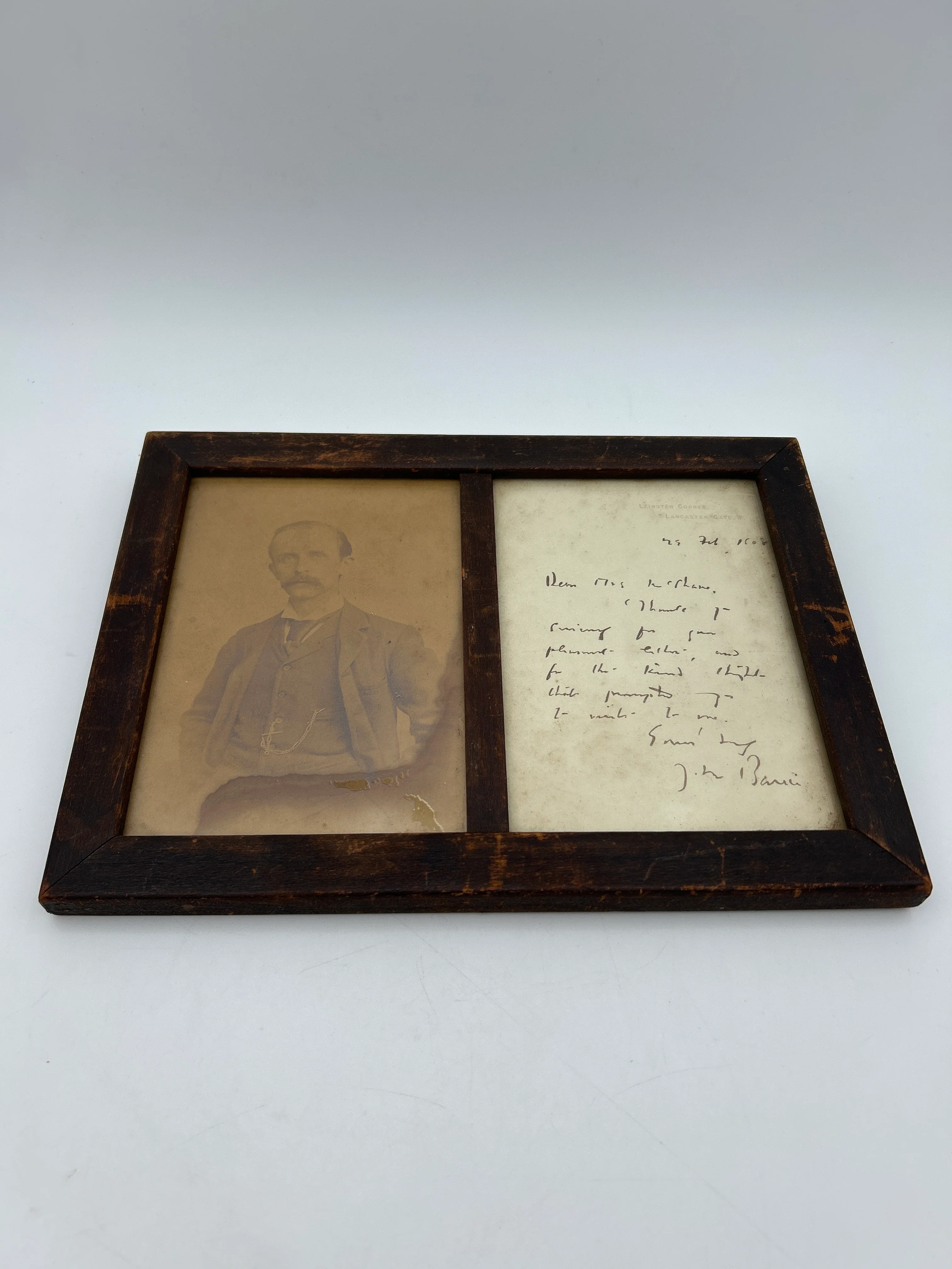 J. M. Barrie Framed Letter and Photograph - Image 3