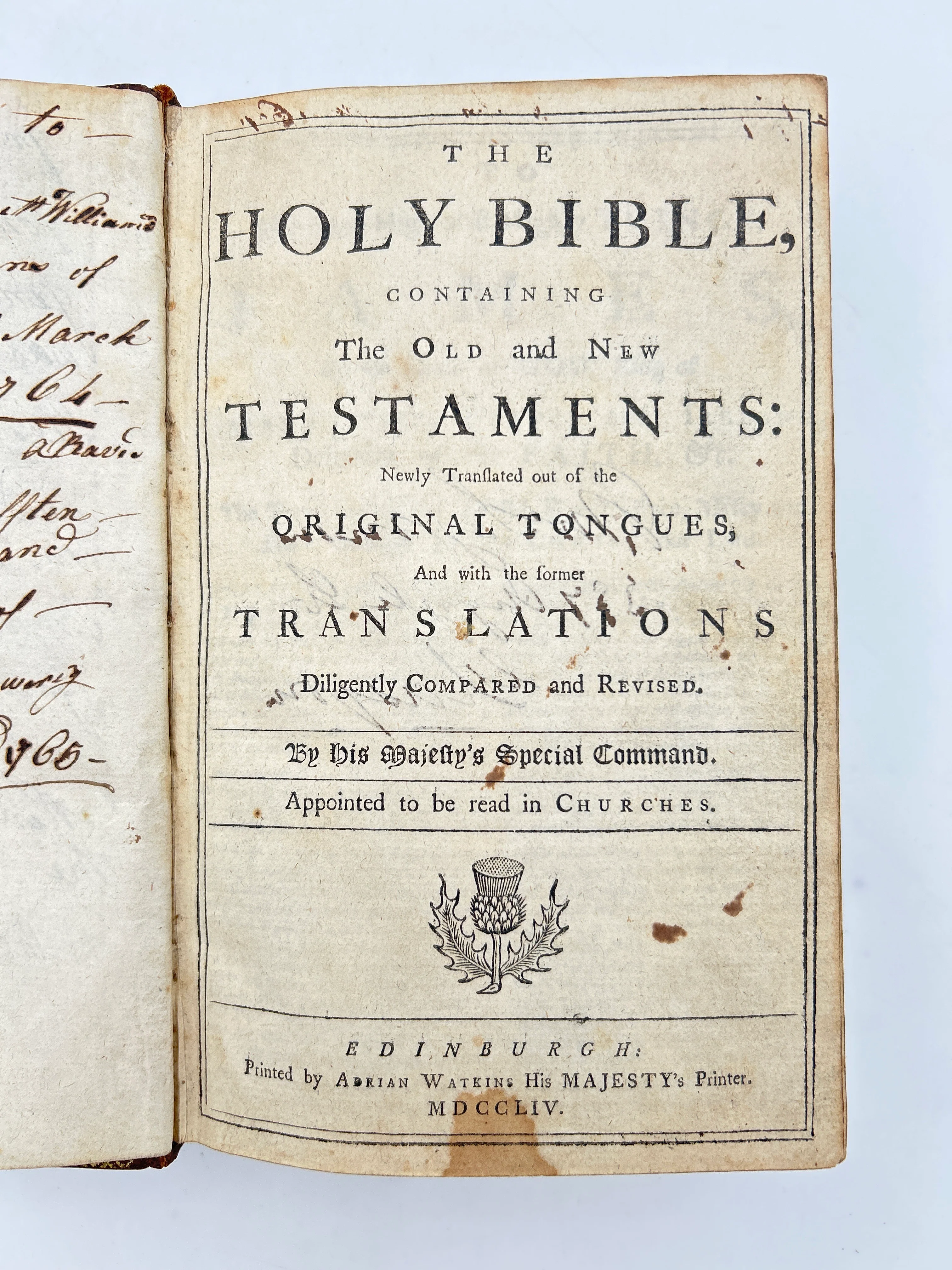 King James Bible 1754 - Image 2