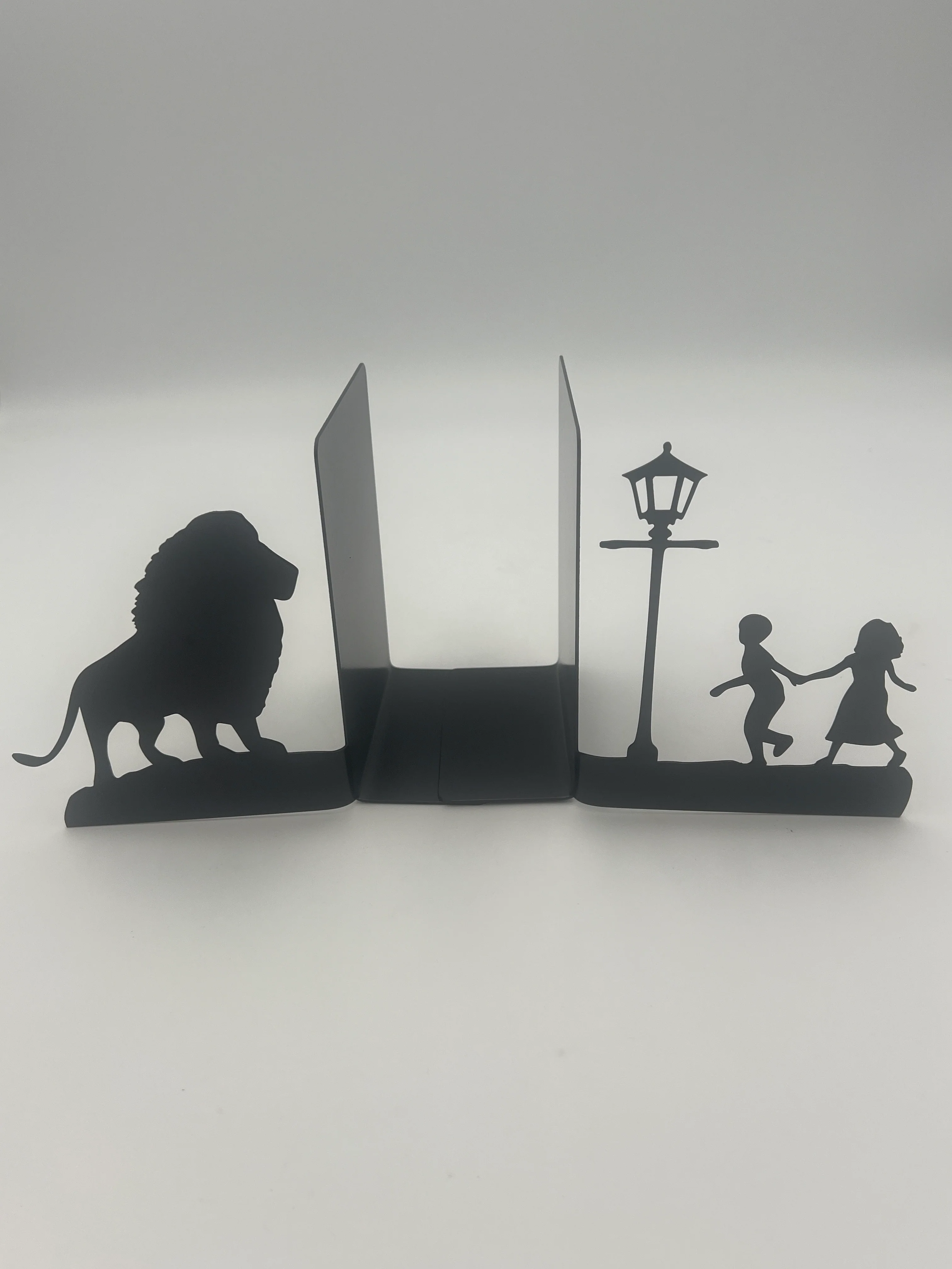 Metal Lion in the Wardrobe Bookends
