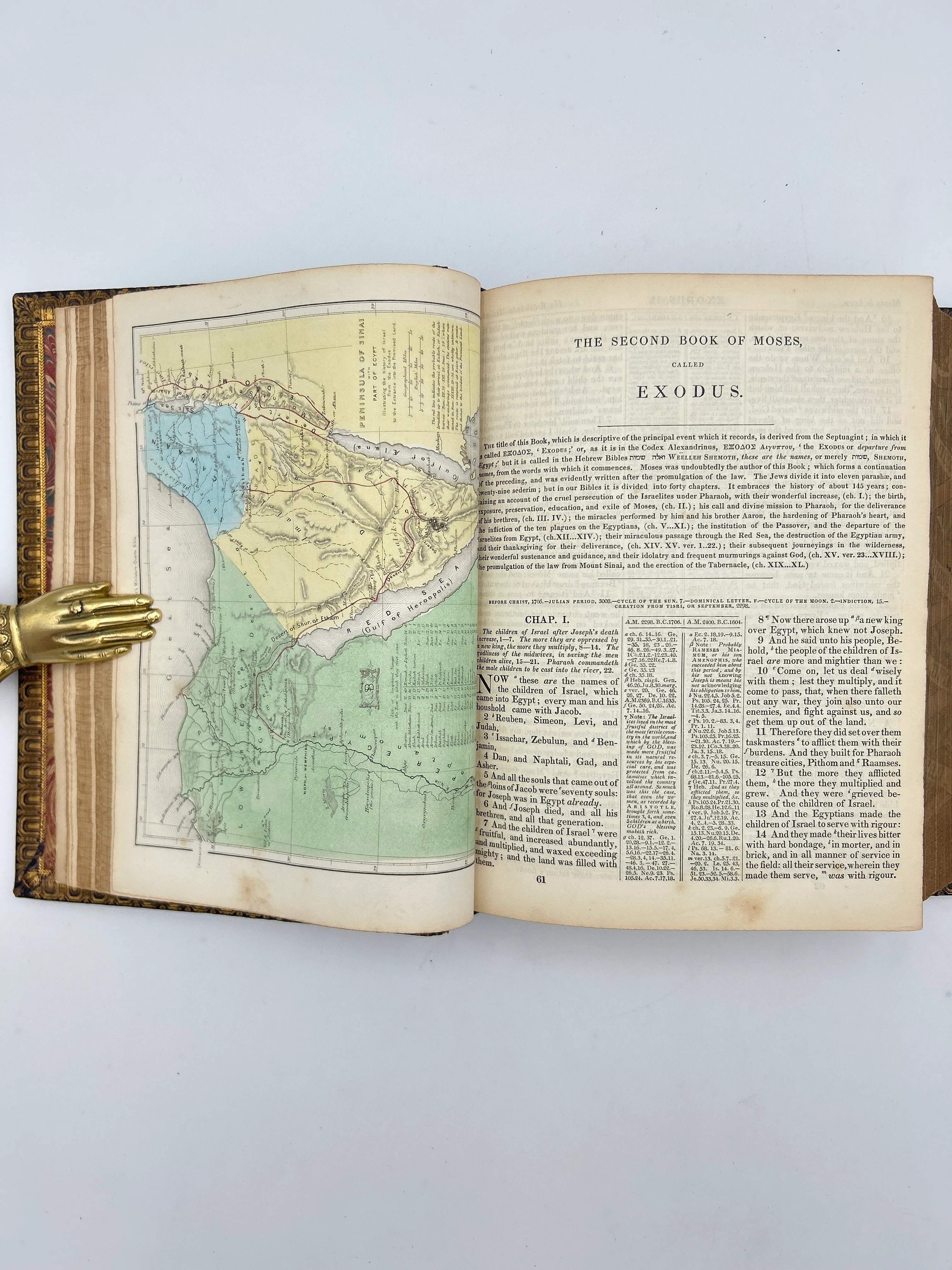 Parallel Bible 1846 With Fore Edge Painting - Image 7
