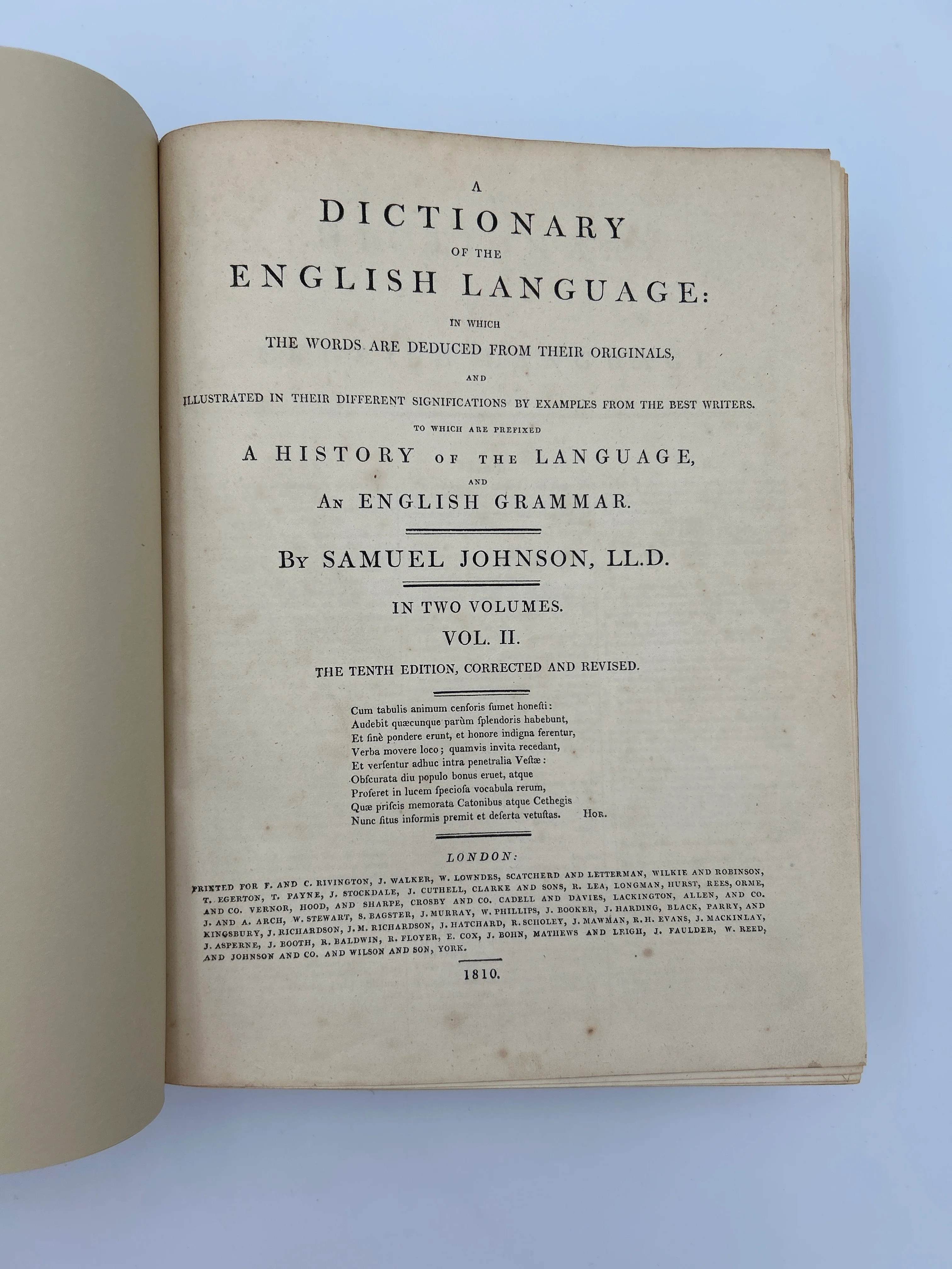 Samuel Johnson Dictionary of the English Language, 2 vol - Image 5