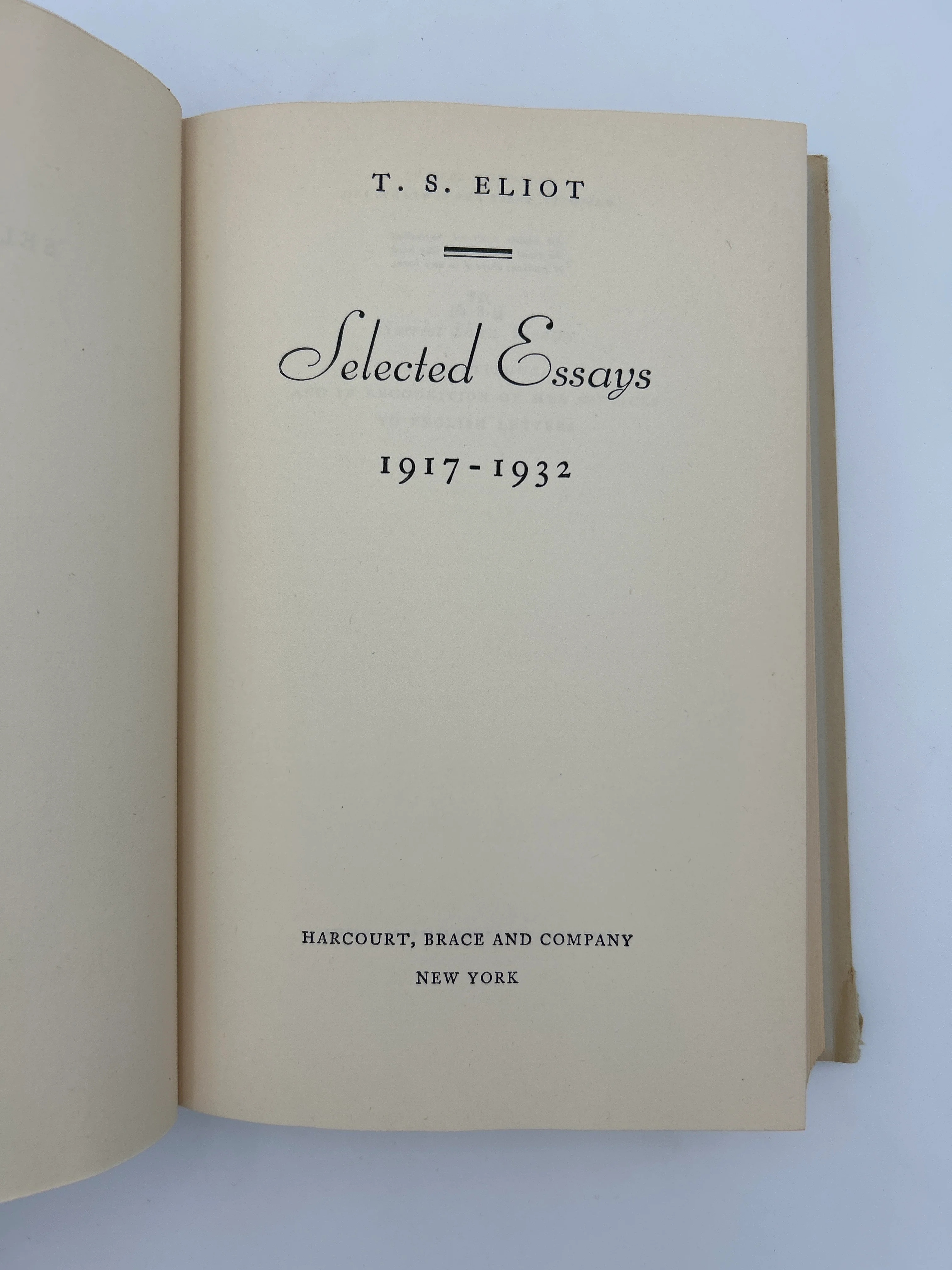 T. S. Eliot and Selected Essays 1917-1932 - Image 3