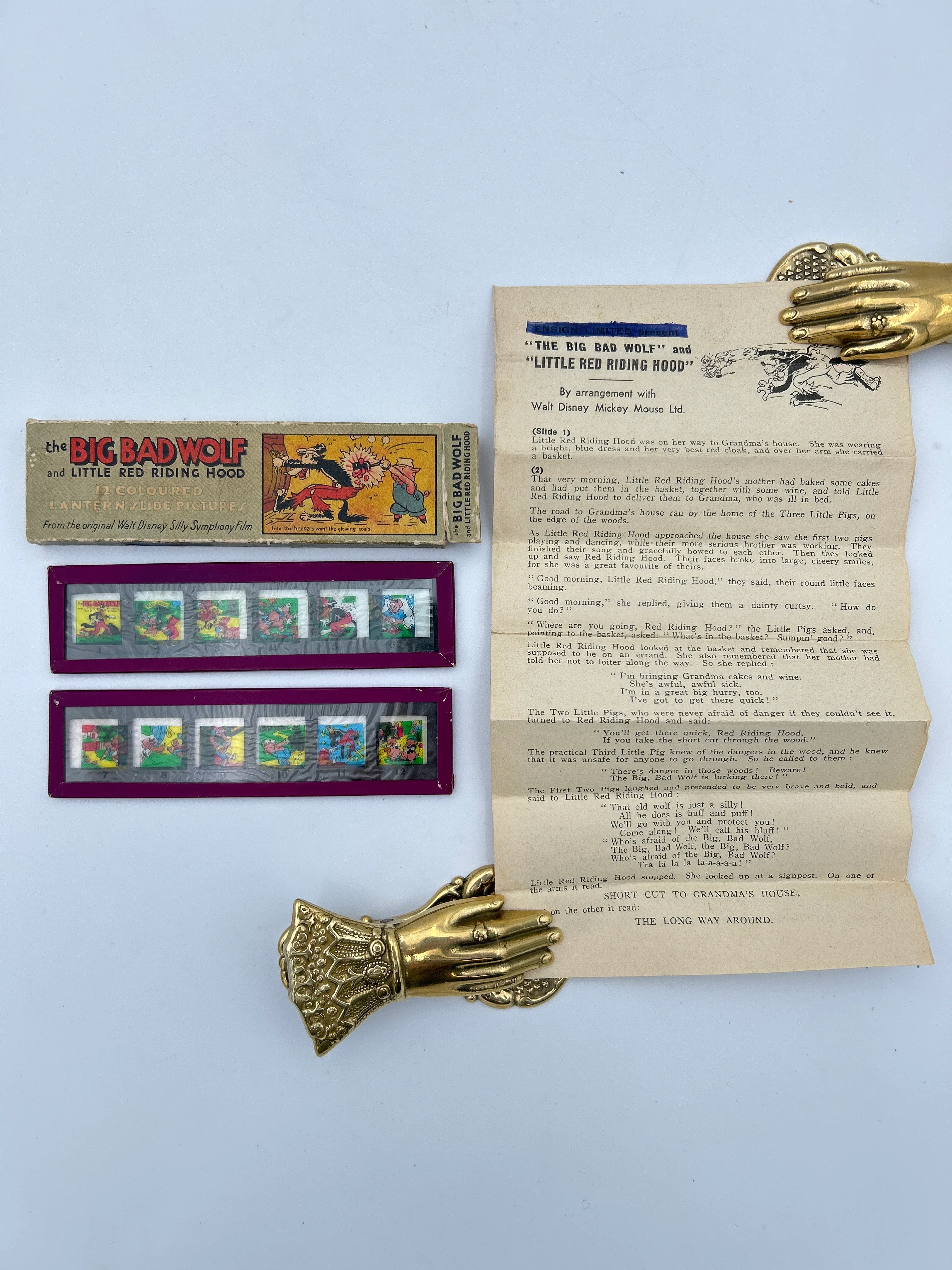The Big Bad Wolf Colored Lantern Slides