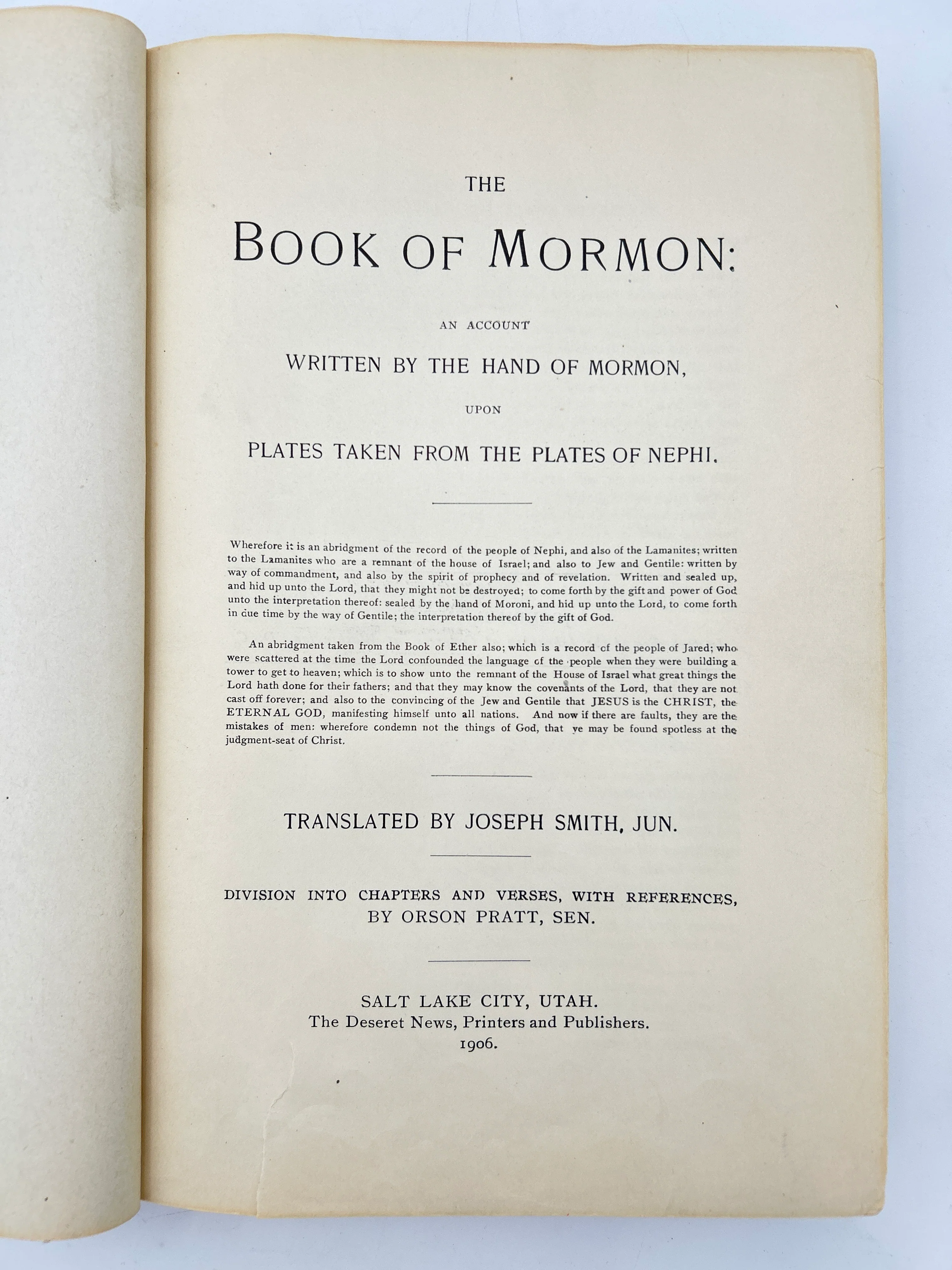 The Book of Mormon 1906 - Image 2