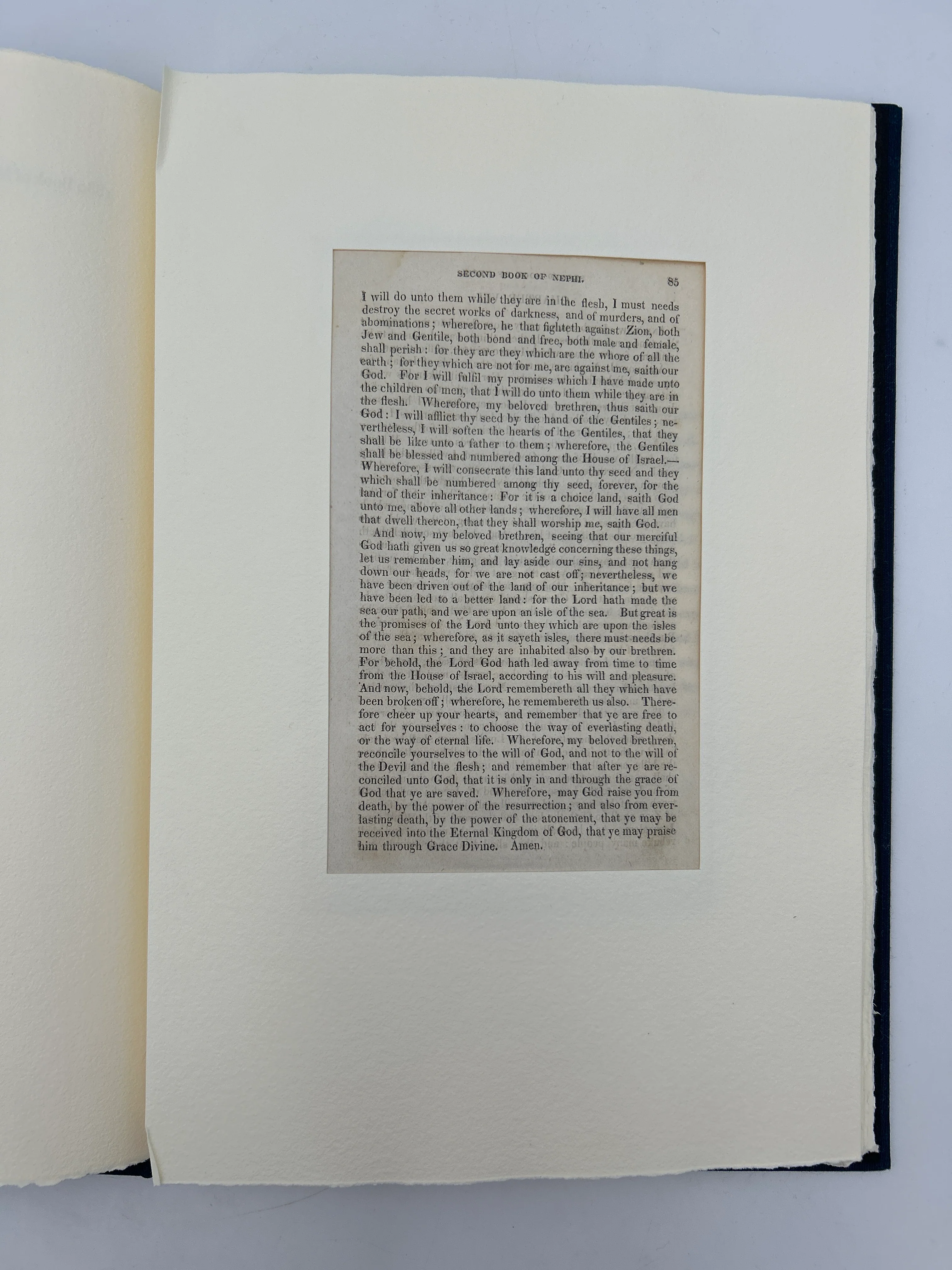 The First Mormon Book (Original 1830 leaf) - Image 3