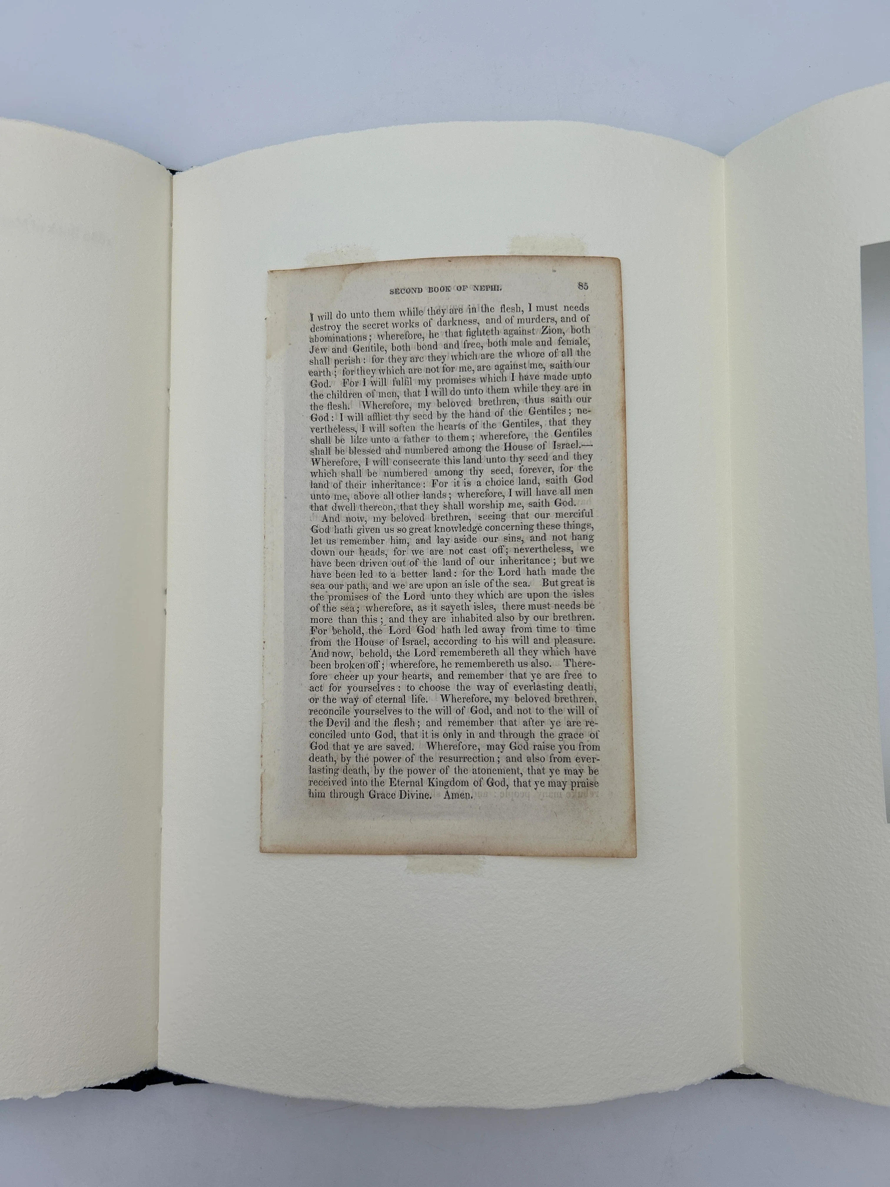 The First Mormon Book (Original 1830 leaf) - Image 4