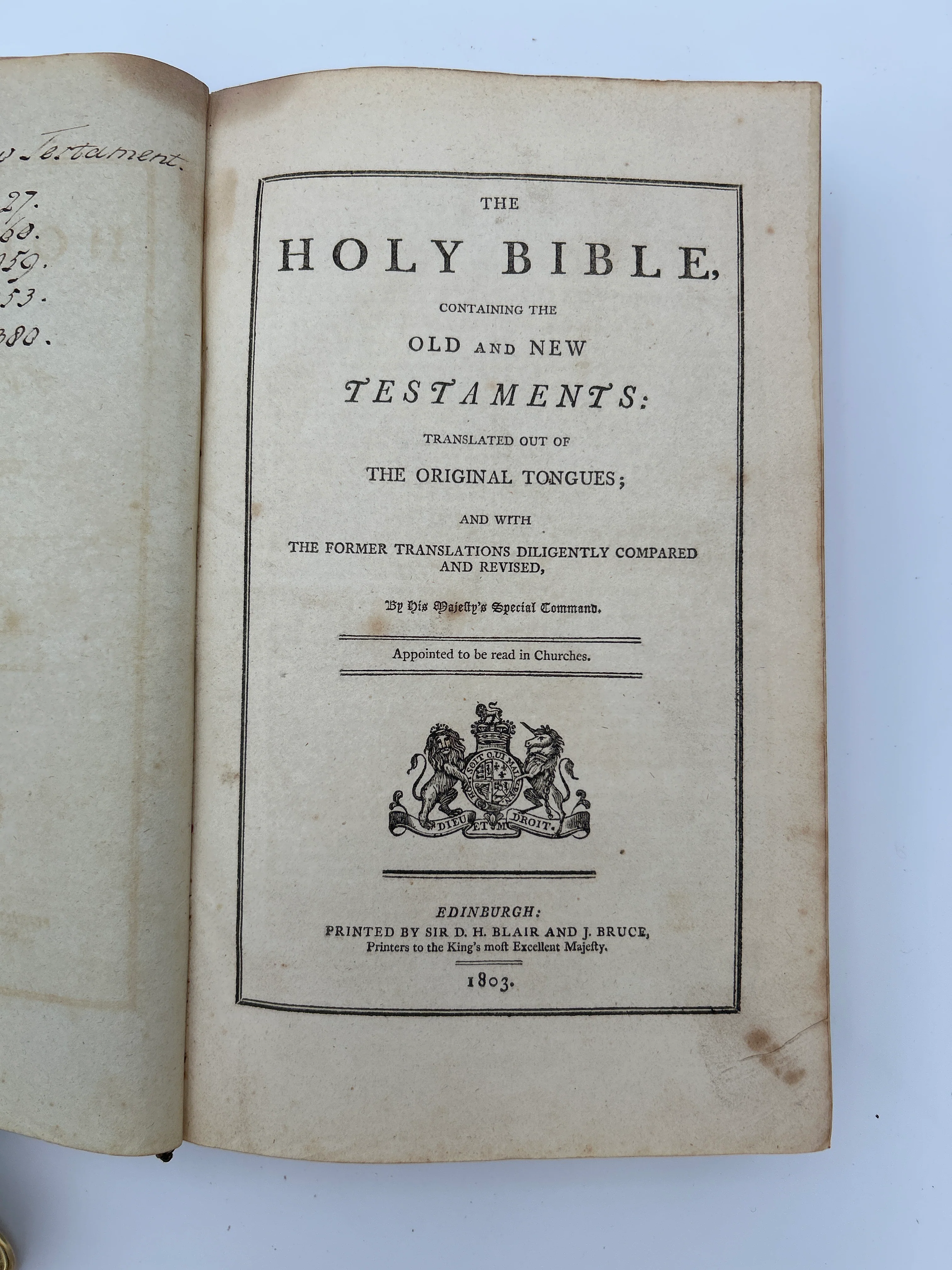 Holy Bible 1803 with Fore Edge Paintings - Image 8